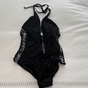 Calvin Klein Black Halter Swimsuit